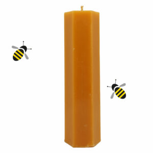 Bienenwachskerze 6 Eck ca 15 cm