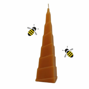 Bienenwachskerze Pyramide gestuft ca 15cm