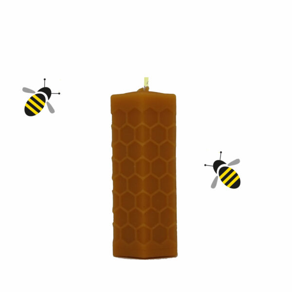 Bienenwachskerze Wabenornament