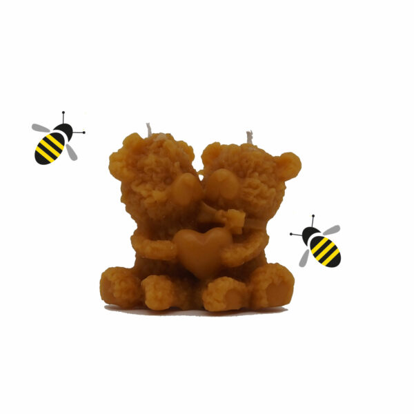 Bienenwachskerze Doppelbär