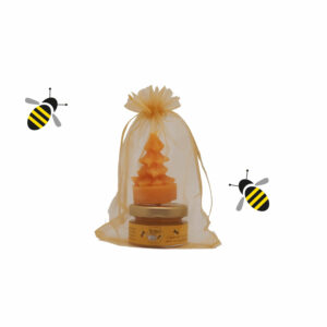 Geschenk Bienenwachskerze Baum, Honig
