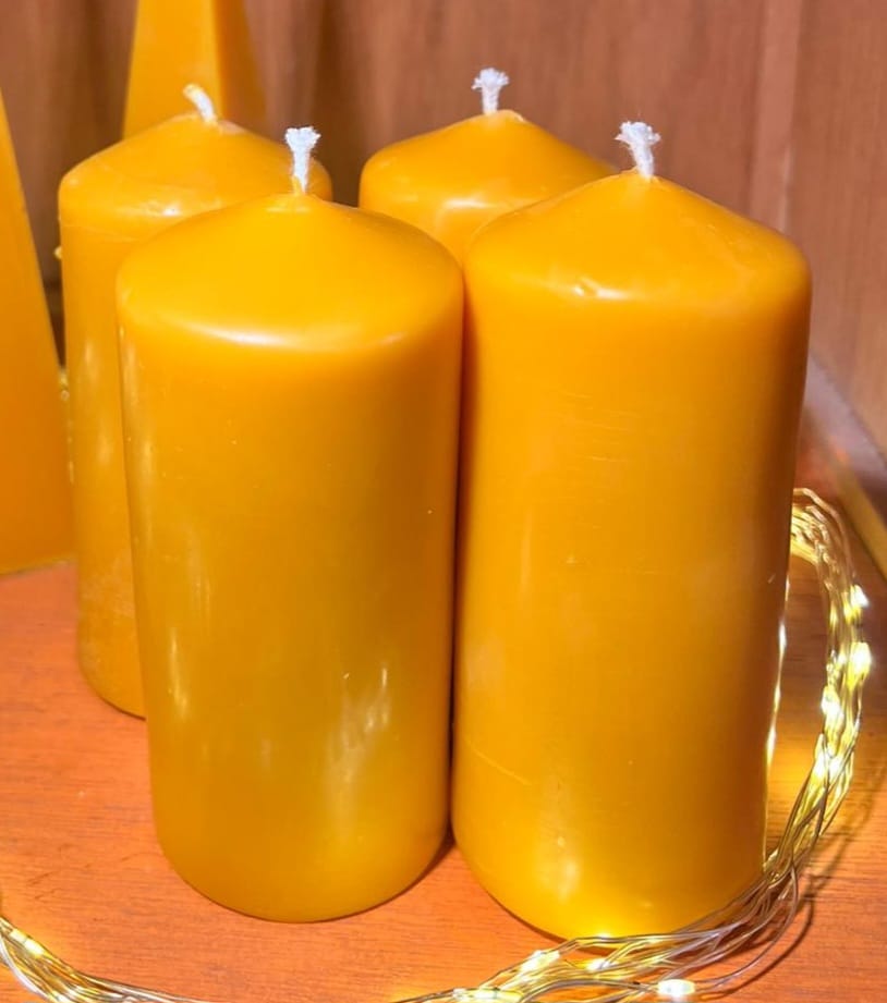 Grosse Adventkranzkerzen 100% Bienenwachs – Bild 3