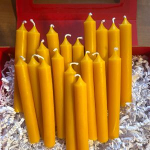 Christbaum Kerzen klassisch aus 100% Bienenwachs pro Stück